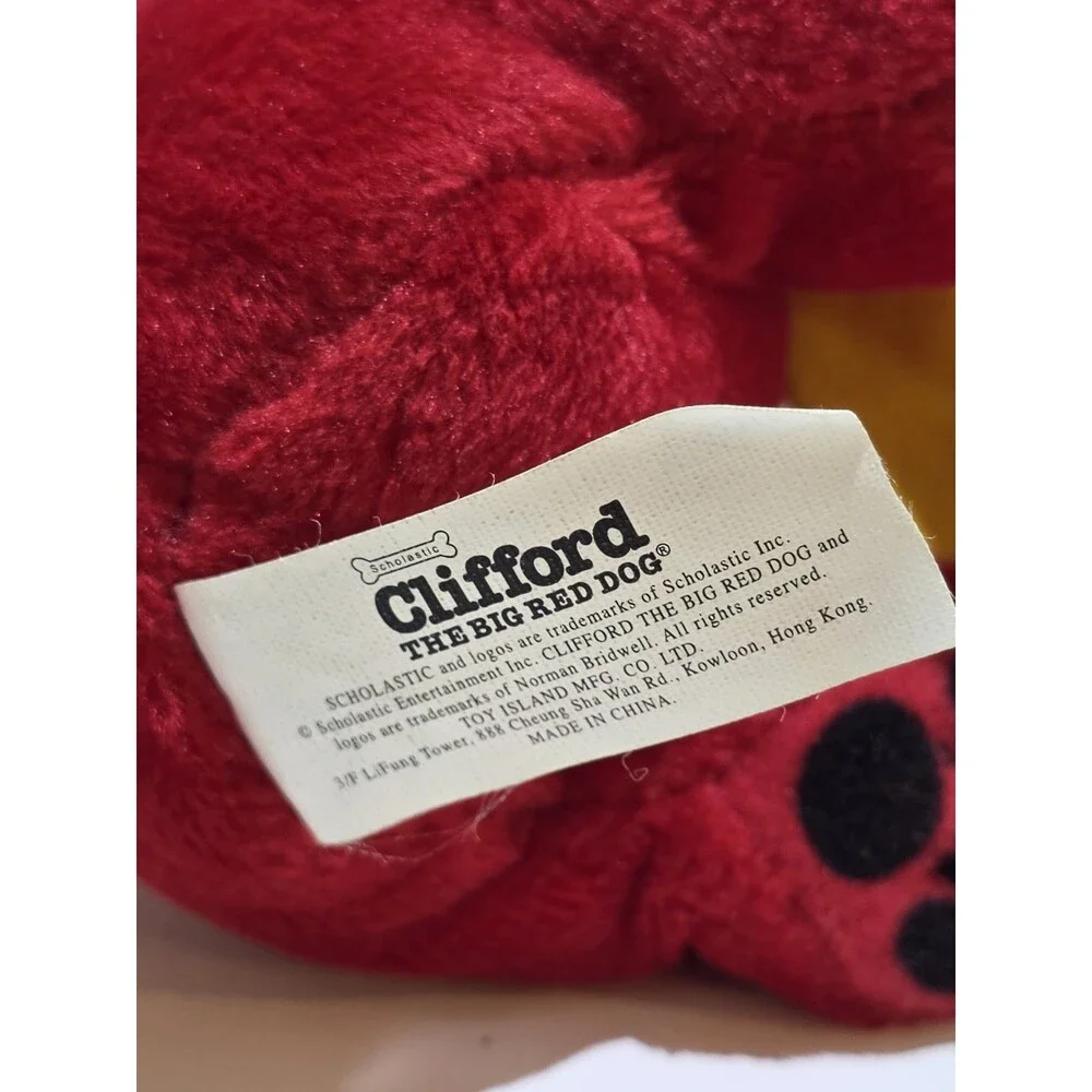 Clifford Beanie Plush Scholastic Big Red Dog Art Paint Puppy Beret 5.5” Stuffed